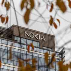 Photo shows Nokia's offices in Espoo.