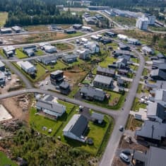 Kauramäen omakotitalo-aluetta.