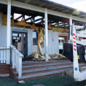 Tulipalon jälkiä Kurikansiiven päiväkodissa Pirkkalassa.