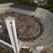 ilmakuva, Olympiastadion remontissa 15.9.2017 