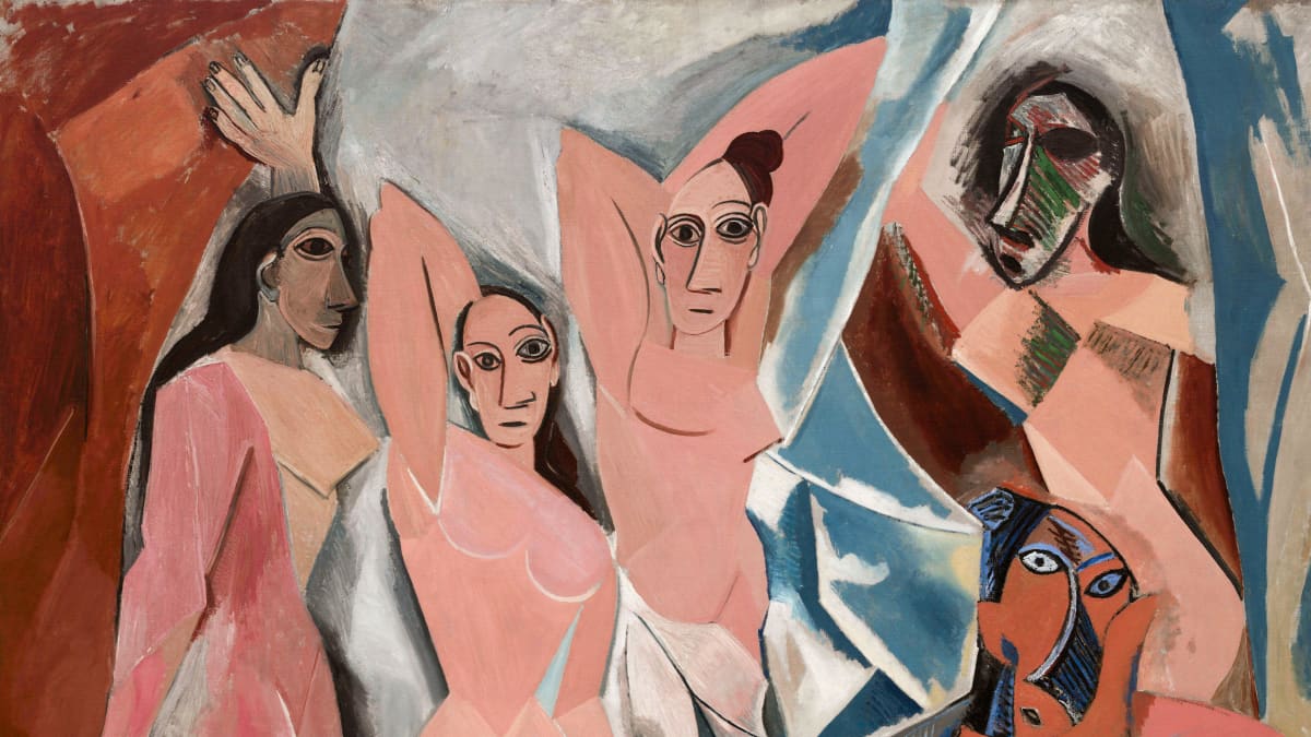Kubistinen maalaus naisryhmästä.