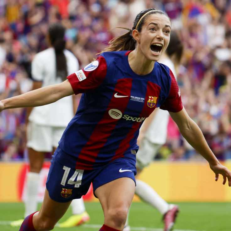 Barcelona juhlii Aitana Bonmatin tekemää maalia naisten Mestarien liigan finaalissa.