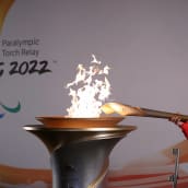 Pekingin paralympiatuli sytytetään.