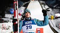 Anze Semenic tuuletti maailmancupin osakilpailuvoittoa Puolan Zakopanessa tammikuussa 2018. 