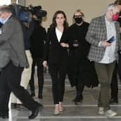 Sanna Marinin ja Kreikan pääministerin Kyriakos Mitsotakisin tiedotustilaisuus Ateenassa