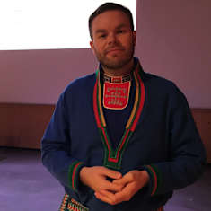 Norjan Saamelaiskäräjien edustaja Mikkel Eskil Mikkelsen.