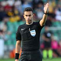 Photo shows Finnish football referee Mohammad Al-Emara.