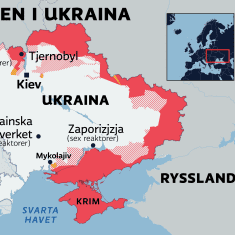 Karta över Ukraina och dess kärnkraftverk.
