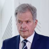 Tasavallan presidentti Sauli Niinistö Mäntyniemessä.