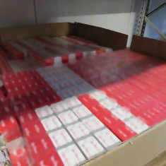 Packs of cigarettes seized by Finnish Customs.