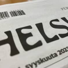 Lähikuva Helsingin Sanomien nimestä.
