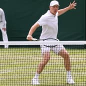 Lloyd Glasspool ja Harri Heliövaara Wimbledonin tennisturnauksen nelinpelissä 2022.