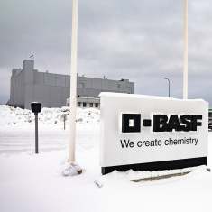 BASF Harjavallan tehtaan kyltti