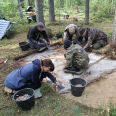 2018 excavations at the Tainiaro burial site.