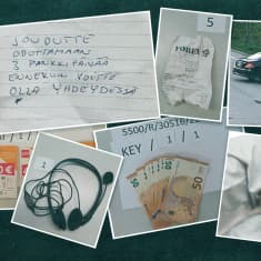 Poliisin esitutkintamateriaalin kuvia kollaasina.