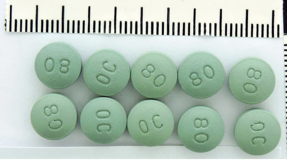 80 milligramman OxyContin-tabletteja.