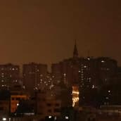 Gazan taivaalla välkehti lauantai-iltana.
