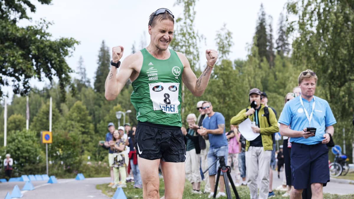 Veli-Matti "Aku" Partanen voitti miesten 20 kilometrin kävelyn Kalevan kisoissa Lahdessa 27. heinäkuuta 2023. Partanen teki kilpailussa uuden Suomen ennätyksen 1.19.25.
