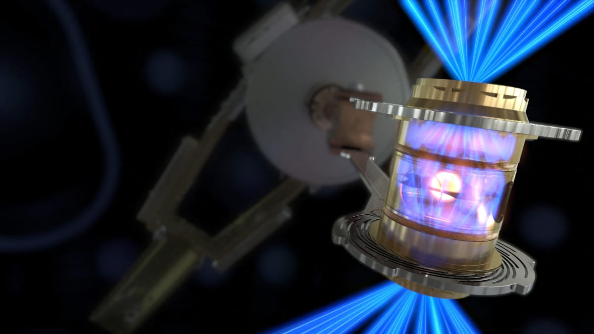 Fuusioreaktorin kohde johon lasersäteet suunnataan.