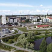 Ilmakuva Mikkelin kaupungista elokuussa 2021.