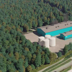 Havainnekuva Green North Energyn vety- ja ammoniakkilaitoksesta.