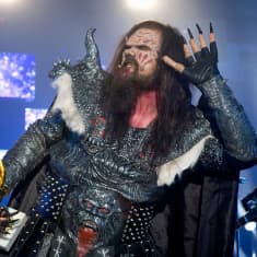Lordi-yhtyeen solisti Tomi Putaansuu Euroviisujen Suomen karsinnassa 2006