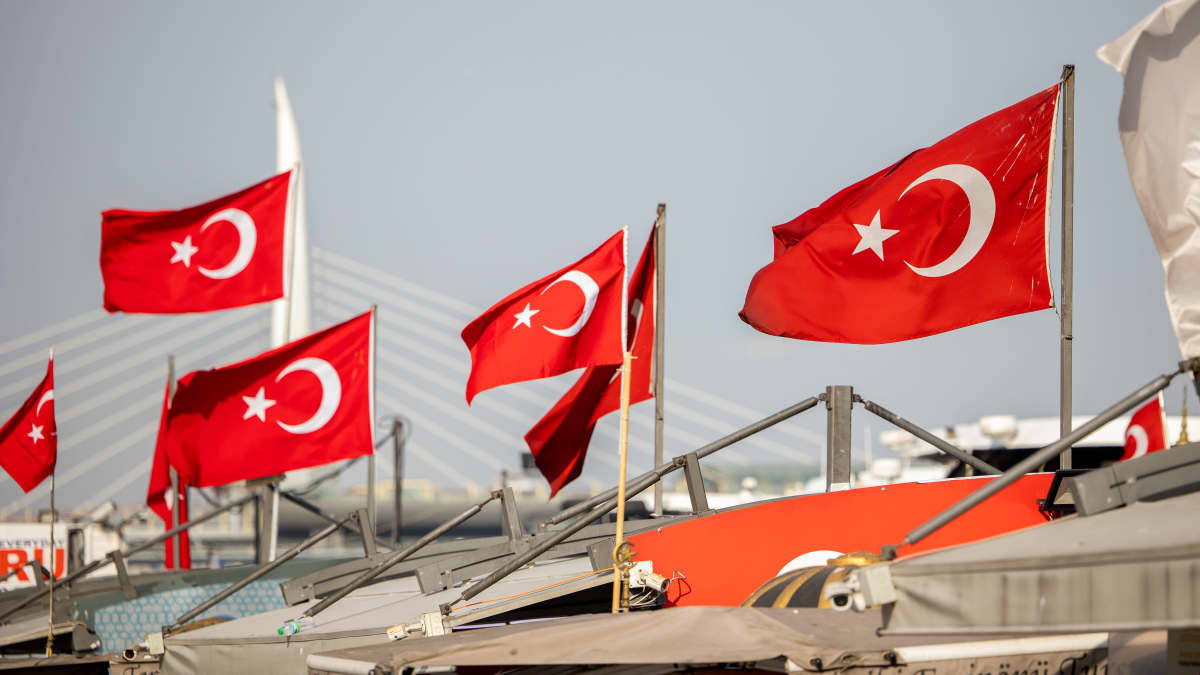Turkin lippuja Istanbulissa.