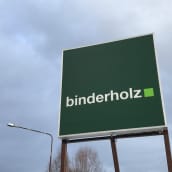 Binderholzin sahan kyltti Nurmeksessa.