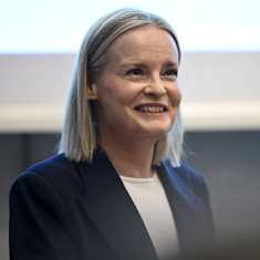 Valtiovarainministeri Riikka Purra Talouspolitiikan arviointineuvoston raportin julkistutilaisuuden yhteydessä järjestetyssä seminaarissa.