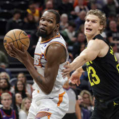 Kevin Durant ja Lauri Markkanen kohtasivat koripallon NBA:ssa kahdesti Utahissa marraskuussa. 