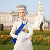 Barbie nukke puistotaustalla