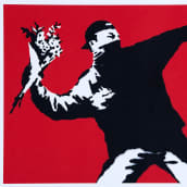 Banksy, Love Is in the Air, 2003