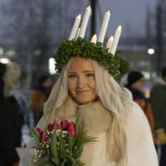 Oulun Lucia-neito vuonna 2021.