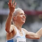 Sara Kuivisto ler i OS i Tokyo.