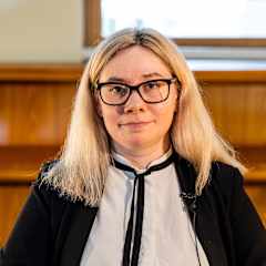 Venäjä-tutkija Margarita Zavadskaya Helsingin-yliopistolla.