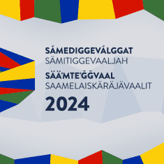 Grafiikkakuva saamelaiskäräjävaaleista 2024.