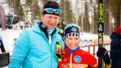 Toni Roponen kuvassa vaimonsa, kilpailu-uransa päättäneen Riitta-Liisa Roposen kanssa.