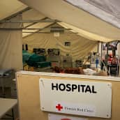 Suomen Punaisen Ristin logistiikkakeskus Tampereen Kalkussa.