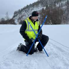 Alexander Kopf on Metsähallituksen virkistyskäytön erityisasiantuntija. Hän sulki reitin Kultahaminan kohdalta 22.3.2024.
