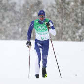 Iivo Niskanen 4x10 kilometrin kilpailussa Pekingissä.