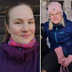 Kollaasikuva Matti Morottajasta, Johanna Alatorvisesta ja Martta Alajärvestä.