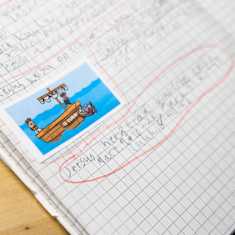 A pupil's religious studies notebook. 