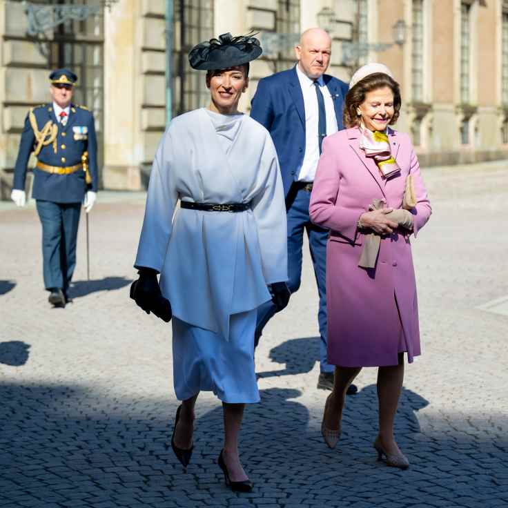 Suomen presidentin puoliso Suszanne Innes Stubb ja ruotsin kuningatar Silvia.