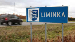 Limingan kuntakyltti kunnanrajalla.