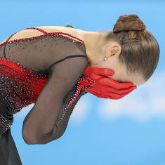 Kamila Valijeva Pekingin olympialaisissa 2022.