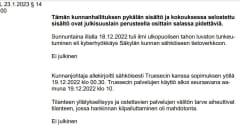 Ote Säkylän kunnanhallituksen pöytäkirjasta.
