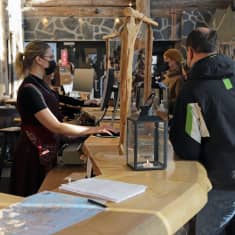 Hotelli Järvisydämen vastaanotto maaliskuussa 2021.