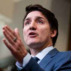  Justin Trudeau puhuu.
