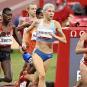 Sara Kuivisto juoksee kilpaa olympialaisissa.