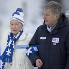 Sauli Niinistö ja Siiri Rantanen Lahden MM-kisoissa 2017.